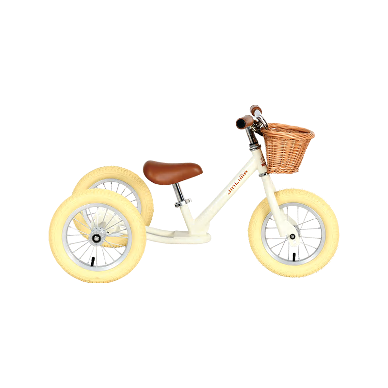 HYB-003 12 "Gröna och gula inga pedaler flexibel balanscykel