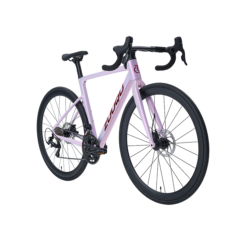 HYB-049 Lätt lila hållbar bra stötdämpande vägcykel